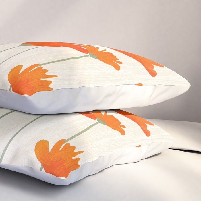 Fiery Red Flowers Pillow Sham Gallery Image 3