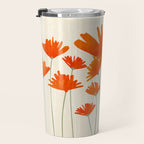 Fiery Red Flowers Travel Mug Gallery Image 3