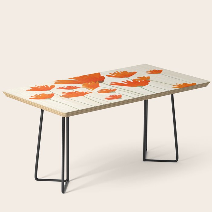 Fiery Red Flowers Coffee Table Gallery Image 1