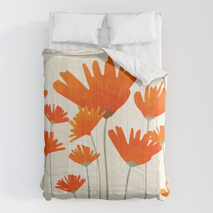 Fiery Red Flowers Comforter Gallery Image 6