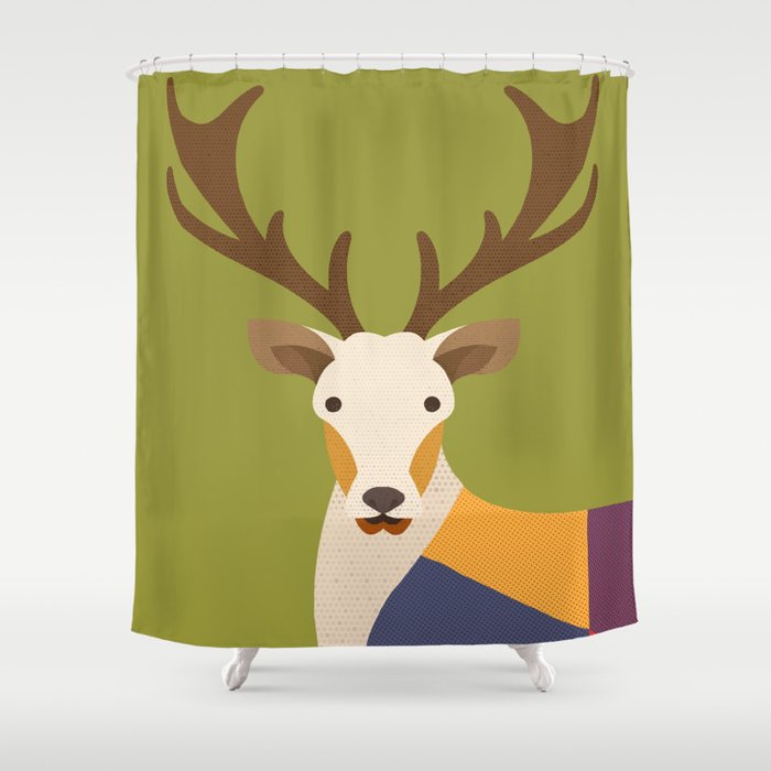 Red Deer Shower Curtain Gallery Image 1