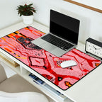 Traditional Pink Moroccan Rug Artwork Desk Mat Gallery Image 2