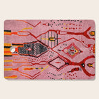 Traditional Pink Moroccan Rug Artwork Cutting Board Gallery Image 1