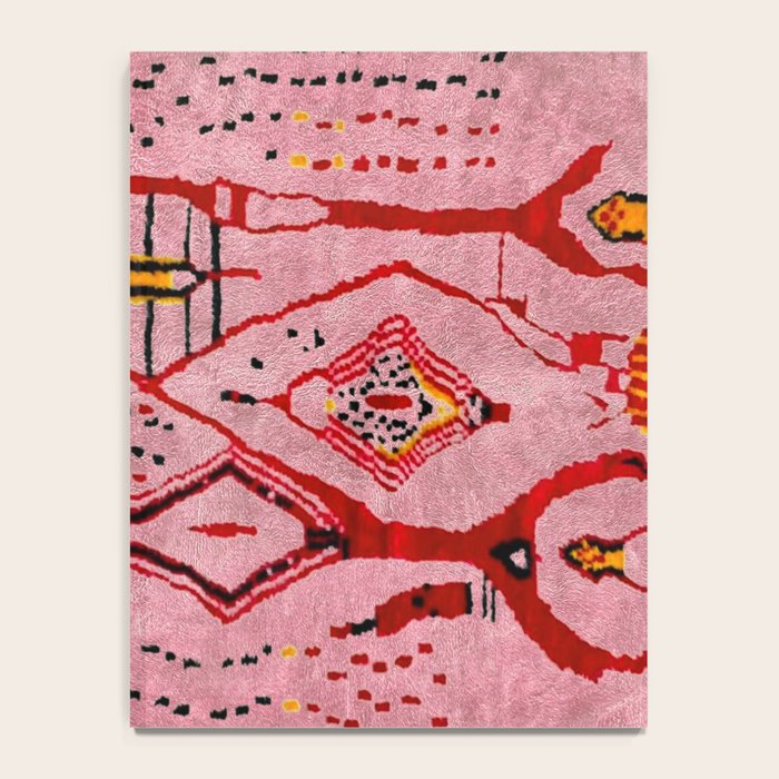 Traditional Pink Moroccan Rug Artwork Notebook Gallery Image 4