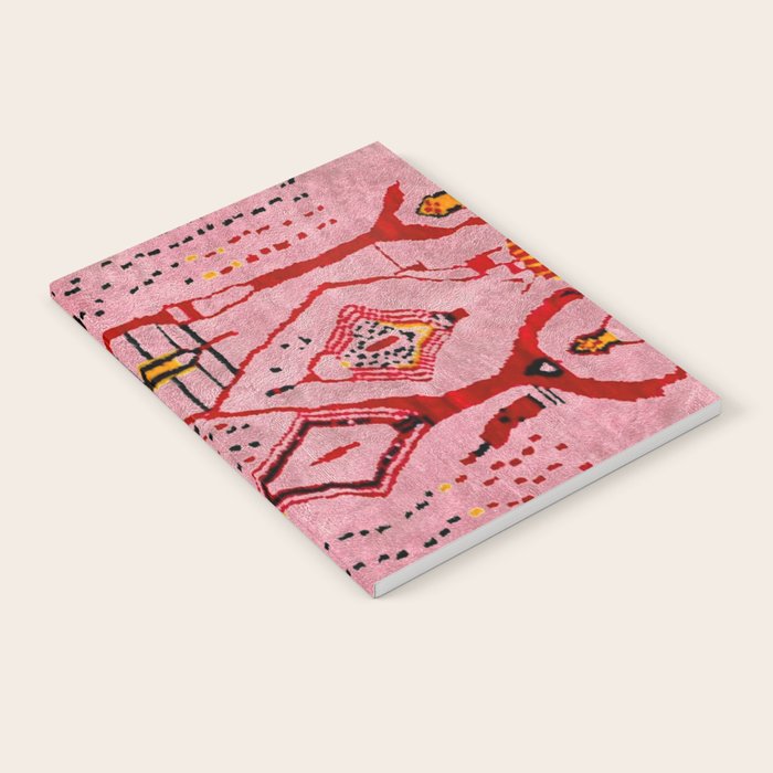 Traditional Pink Moroccan Rug Artwork Notebook Gallery Image 2