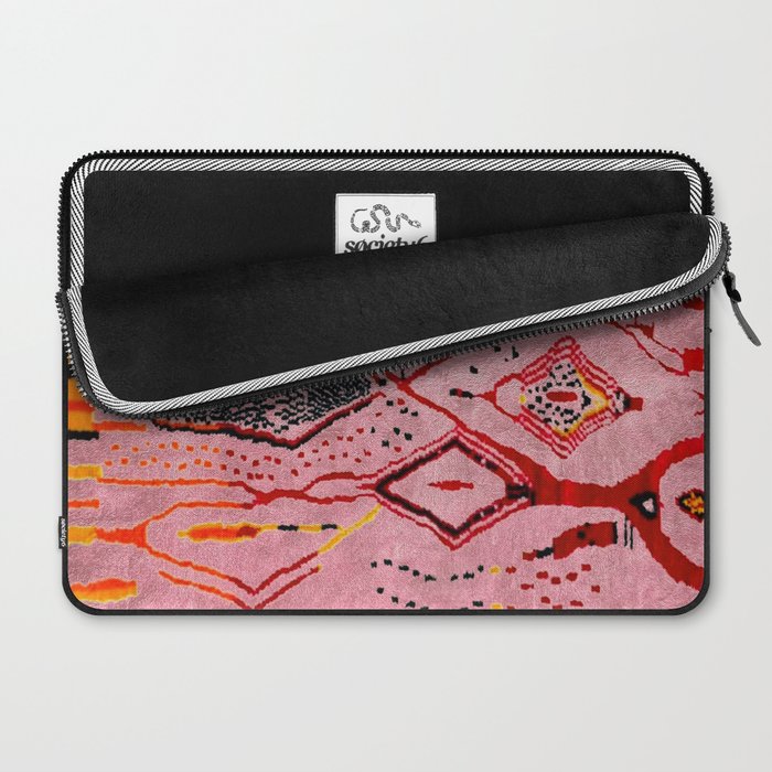 Traditional Pink Moroccan Rug Artwork Laptop Sleeve Gallery Image 2