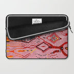 Traditional Pink Moroccan Rug Artwork Laptop Sleeve Gallery Image 2