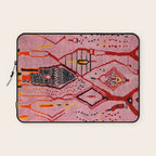 Traditional Pink Moroccan Rug Artwork Laptop Sleeve Gallery Image 1