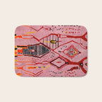 Traditional Pink Moroccan Rug Artwork Bath Mat Gallery Image 1