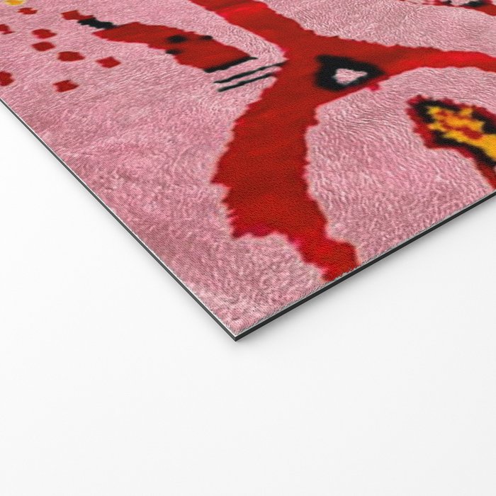 Traditional Pink Moroccan Rug Artwork Welcome Mat Gallery Image 2