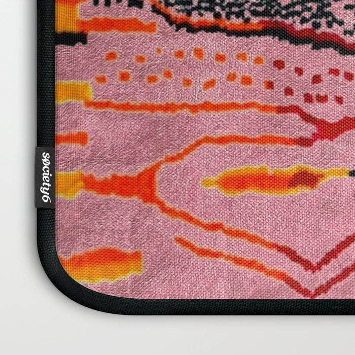Traditional Pink Moroccan Rug Artwork Laptop Sleeve Gallery Image 3