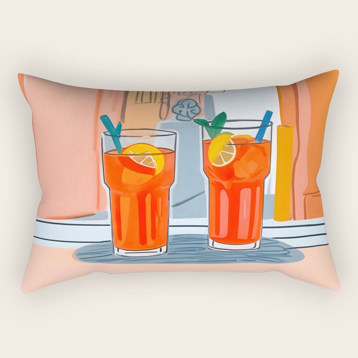 Two Aperols Please Rectangular Pillow Gallery Image 1