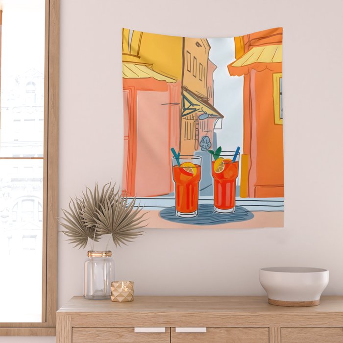 Two Aperols Please Wall Tapestry Gallery Image 2