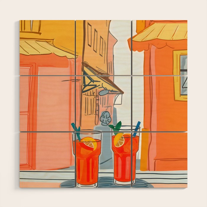 Two Aperols Please Wood Wall Art Gallery Image 1
