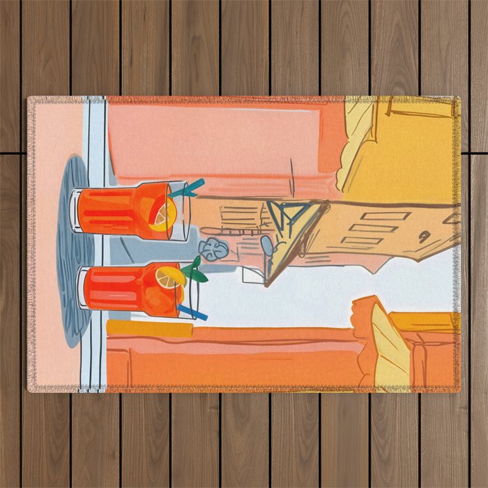 Two Aperols Please Outdoor Rug Gallery Image 1