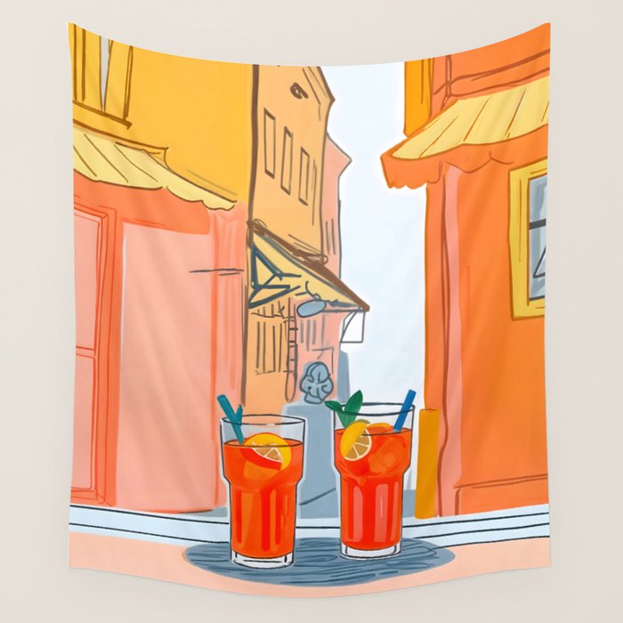 Two Aperols Please Wall Tapestry Gallery Image 4