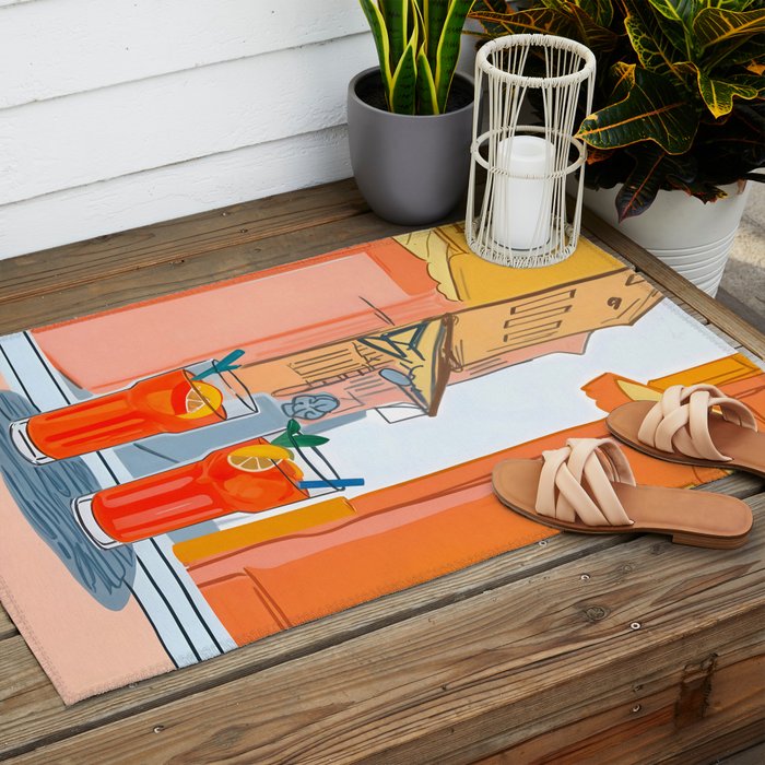 Two Aperols Please Outdoor Rug Gallery Image 2