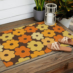 Simple Flower Pattern #2 Outdoor Rug Gallery Image 2