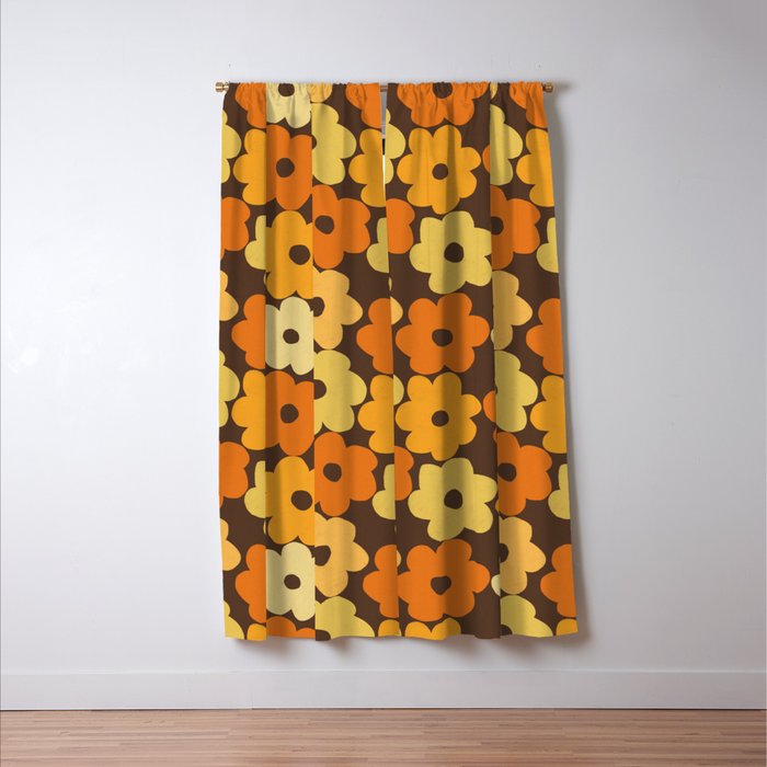 Simple Flower Pattern #2 Window Curtain Gallery Image 3