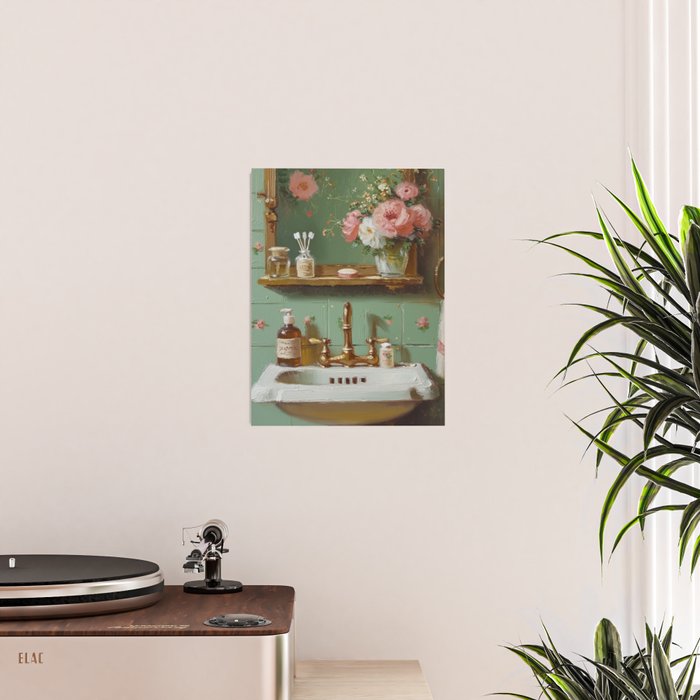 Vintage French Bathroom Vanity Poster Gallery Image 2