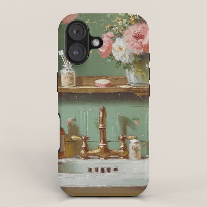 Vintage French Bathroom Vanity iPhone Case Gallery Image 1