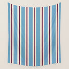 Classic Stripes - heritage blue berry Wall Tapestry Gallery Image 4