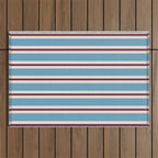 Classic Stripes - heritage blue berry Outdoor Rug Gallery Image 1