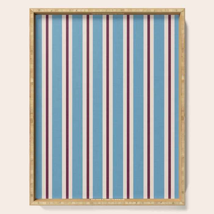 Classic Stripes - heritage blue berry Serving Tray Gallery Image 1