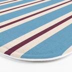 Classic Stripes - heritage blue berry Bath Mat Gallery Image 3
