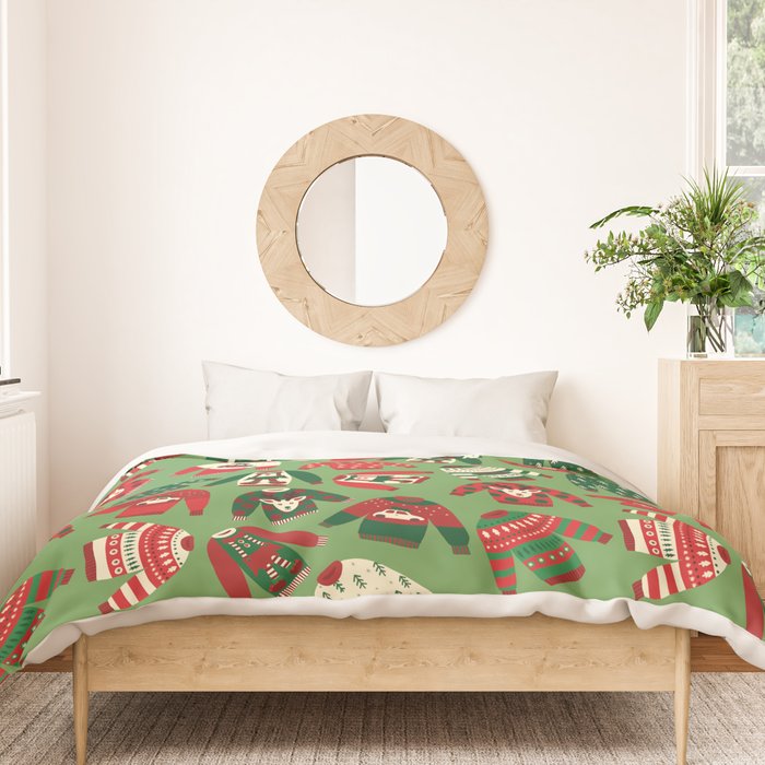Ugly Christmas Sweaters Pattern Duvet Cover Gallery Image 3