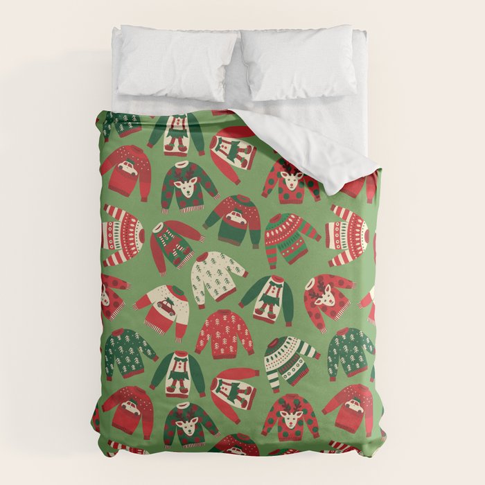 Ugly Christmas Sweaters Pattern Duvet Cover Gallery Image 1