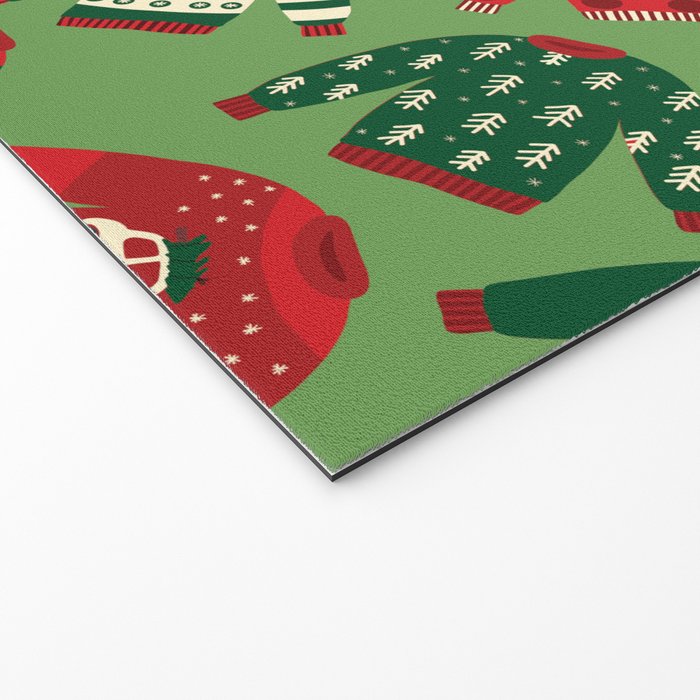 Ugly Christmas Sweaters Pattern Welcome Mat Gallery Image 2