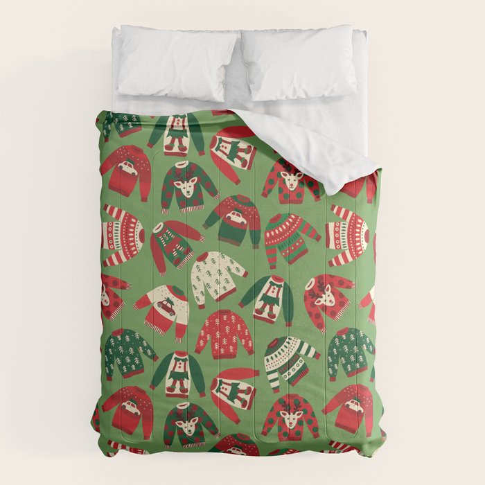 Ugly Christmas Sweaters Pattern Comforter Gallery Image 6