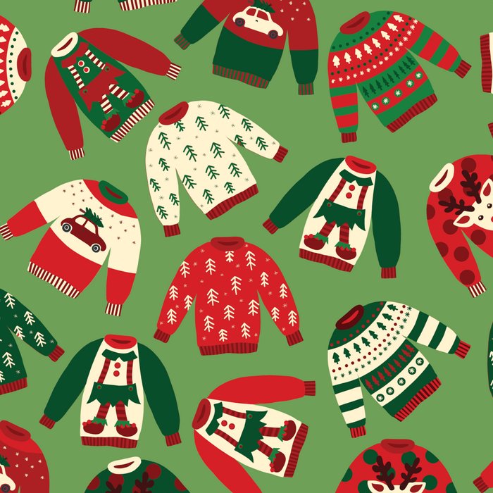 Ugly Christmas Sweaters Pattern Coffee Mug Gallery Image 2