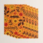 Dried Flower Print in Orange Wrapping Paper Gallery Image 3