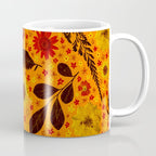 Dried Flower Print in Orange Coffee Mug Gallery Image 1