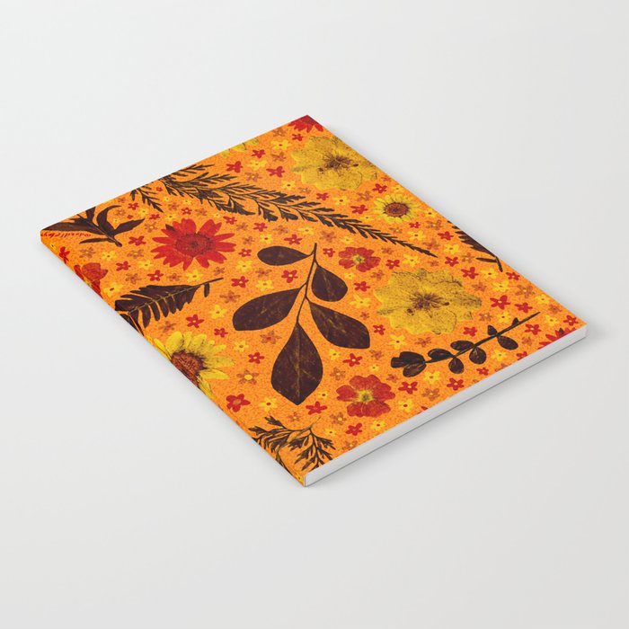 Dried Flower Print in Orange Notebook Gallery Image 2
