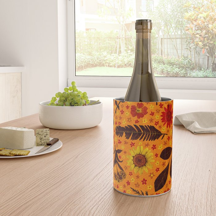 Dried Flower Print in Orange Wine Chiller Gallery Image 4