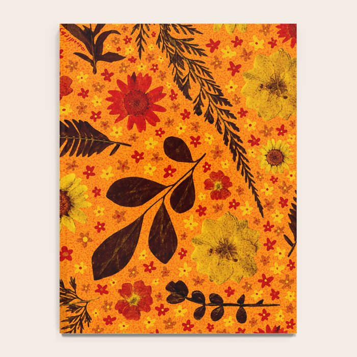 Dried Flower Print in Orange Notebook Gallery Image 4