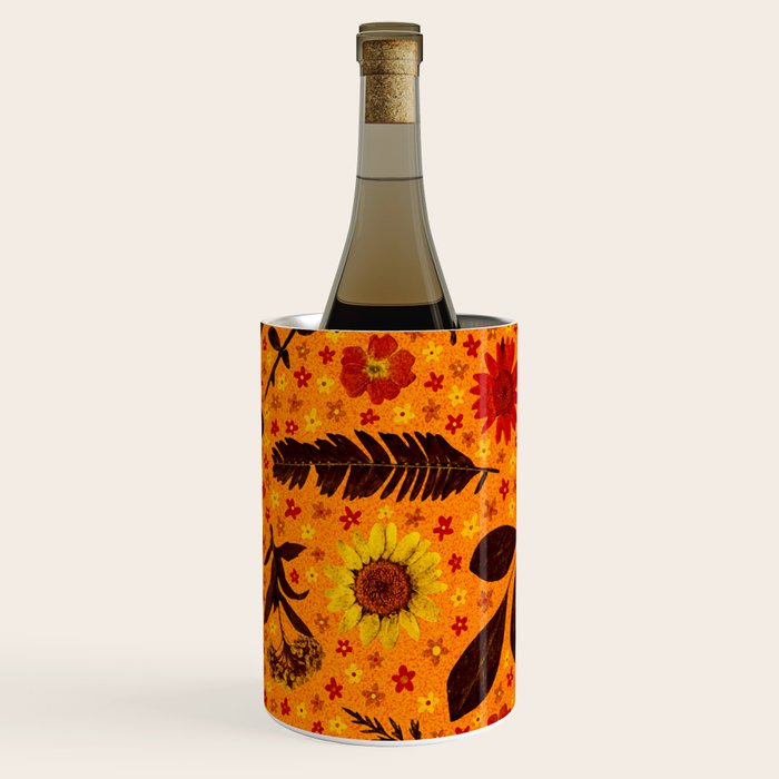 Dried Flower Print in Orange Wine Chiller Gallery Image 1