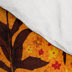 Dried Flower Print in Orange Comforter Gallery Image 4