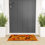 Dried Flower Print in Orange Welcome Mat Gallery Image 3