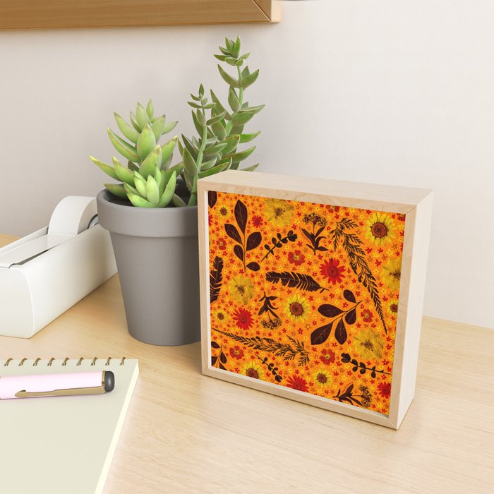 Dried Flower Print in Orange Mini Art Print Gallery Image 2