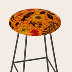 Dried Flower Print in Orange Stool Gallery Image 2