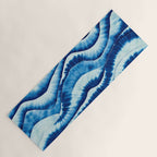 Shibori: Japanese Indigo Tie-Dye Pattern 01 Yoga Mat Gallery Image 1