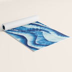 Shibori: Japanese Indigo Tie-Dye Pattern 01 Yoga Mat Gallery Image 2