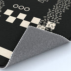 Memphis Redux New 80s Geometric Abstract Pattern in Black and Almond Cream Rug Gallery Image 4