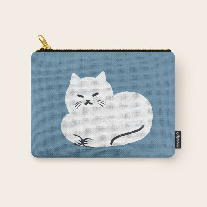 Comfy Cat WarmBlue Carry All Pouch Gallery Image 1