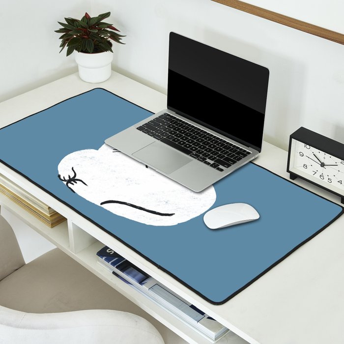 Comfy Cat WarmBlue Desk Mat Gallery Image 2