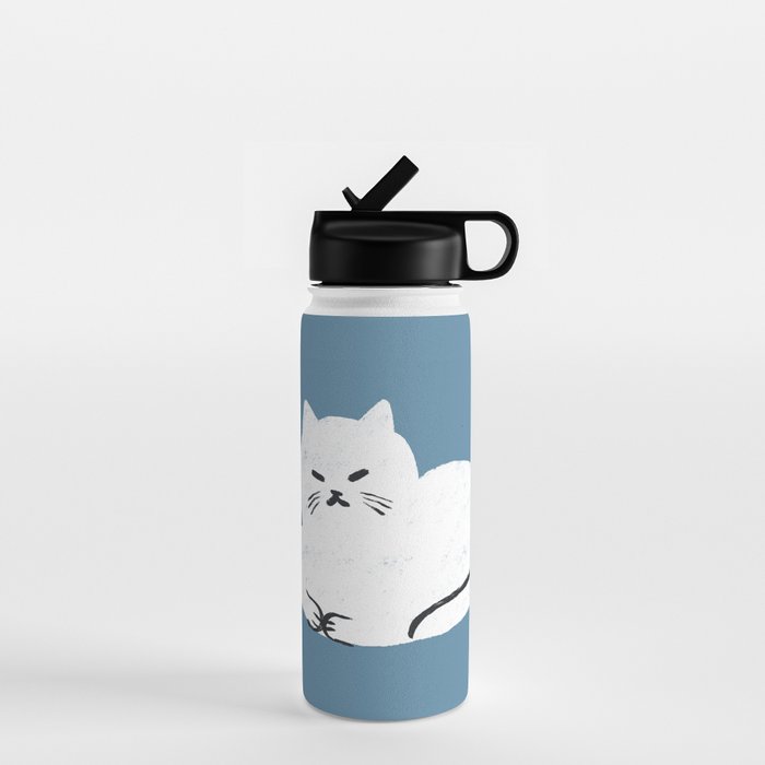 Comfy Cat WarmBlue Water Bottle Gallery Image 1